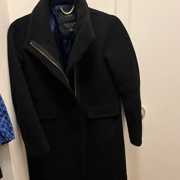 J. Crew Cocoon Black Coat - Picture 2 of 4